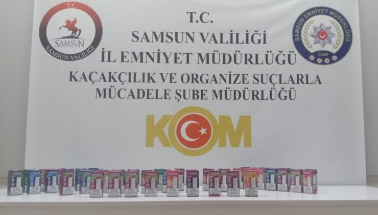 Samsun’da gümrük kaçağı elektronik sigara ele geçirildi