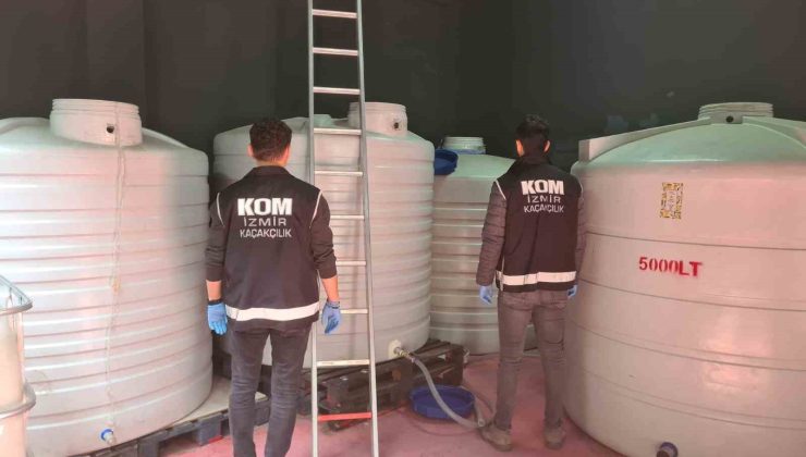 İzmir merkezli kaçakçılık operasyonu: 15 bin litre etil alkol ele geçirildi
