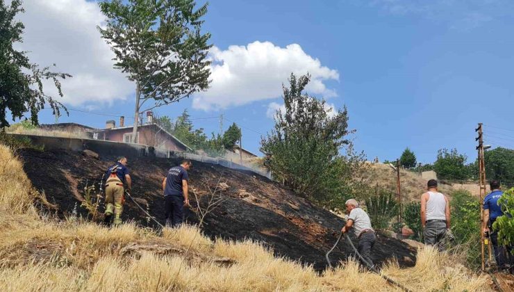 Ankara’da otluk alanda yangın