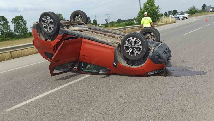 Bafra’da iki otomobil çarpıştı: 1 yaralı