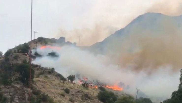 Hakkari’de anız yangını yerleşim yerlerine sıçradı