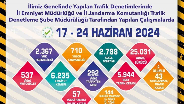 Polis ve jandarma ekiplerinden trafik denetimleri