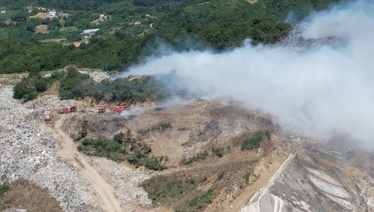 Yalova’da katı atık depolama sahasında yangını