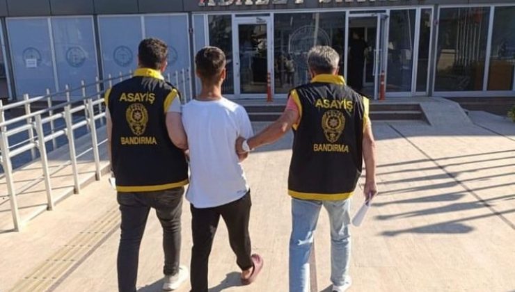 Balıkesir’den çala çala gitti Bandırma’da yakalandı