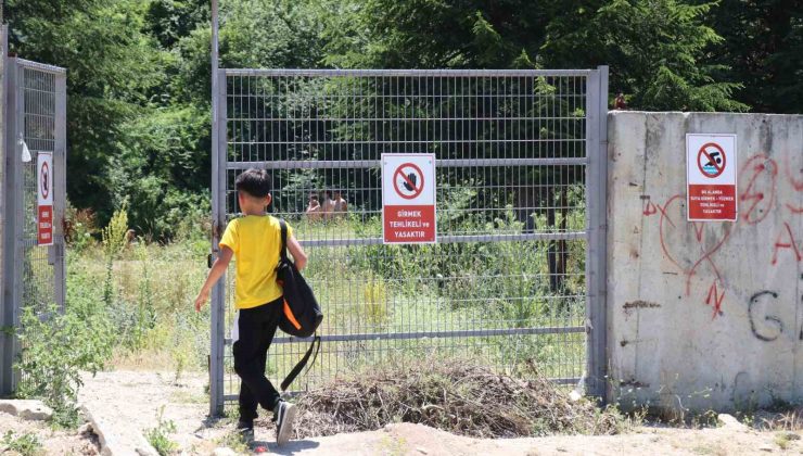 Girilmesi yasak olan gölete girenlere binlerce lira ceza kesildi