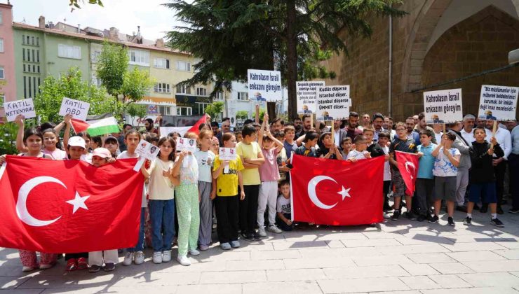 Niğde’de İsrail Başbakanı’nın ABD Kongresi’nde yaptığı konuşma protesto edildi