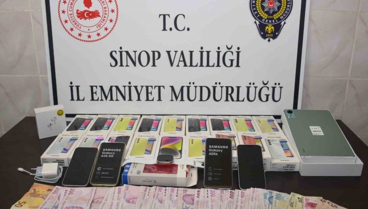 Sinop’ta işyerinden hırsızlık zanlıları yakalandı