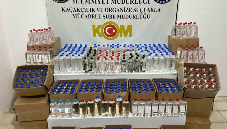 Samsun’da 774 litre etil alkol ele geçirildi