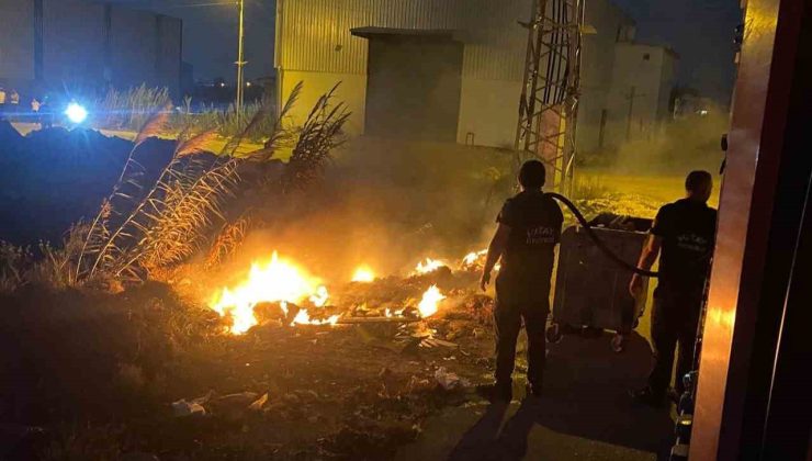 Antakya’da çöplük yangını