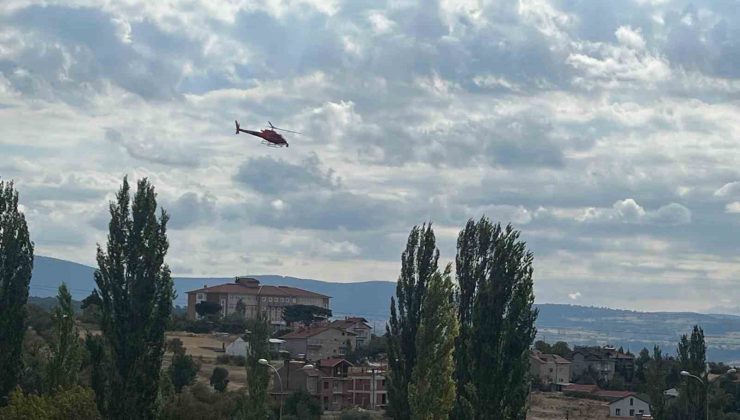 Domaniç’te “inmeyen helikopter” vatandaşları heyecanlandırdı