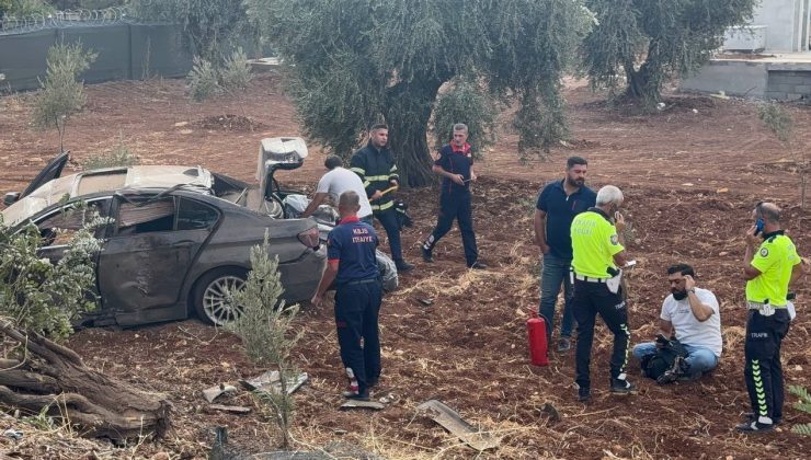 Hurdaya dönen araçtan burnu bile kanamadan çıktı