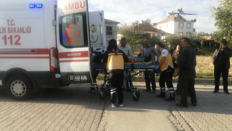 Isparta’da otomobille motosiklet çarpıştı: 1 ağır yaralı