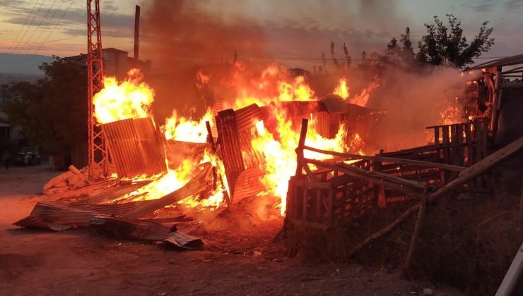 Malatya’da korkutan müştemilat yangını