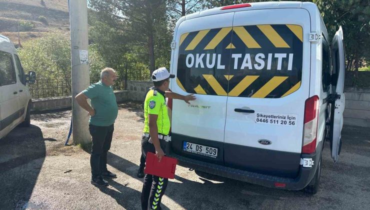 Okul servis araçları denetlendi