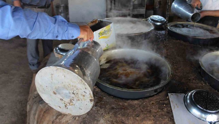 Siirt’te iskambo pekmezinin yapımına başlandı