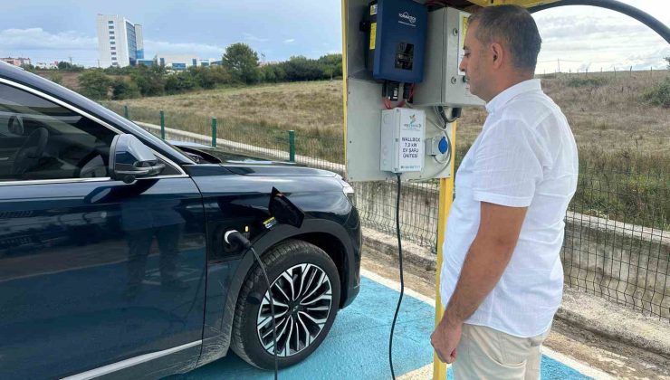 Sinop’ta güneş panellerinden elektrikli şarj istasyonu