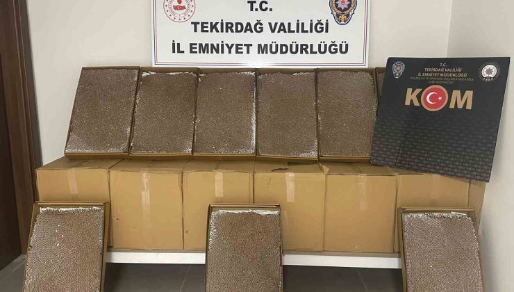 Süleymanpaşa’da 200 bin adet doldurulmuş makaron ele geçirildi