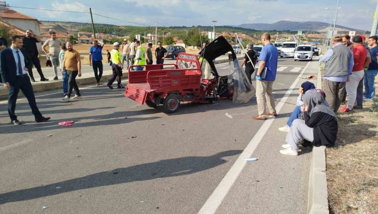 Yolun karşısına geçmek isteyen elektrikli motor sürücüsüne araç çarptı; 1 ölü