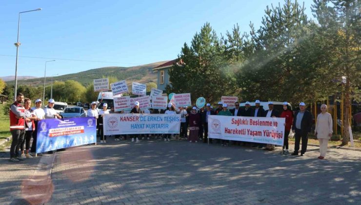 Bayburt’ta sağlık yaşama dikkat çekmek için yürüyüş yapıldı