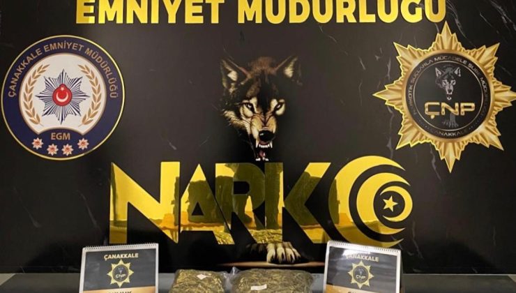 Çanakkale’de 1 kilogram 700 gram uyuşturucu madde ele geçirildi