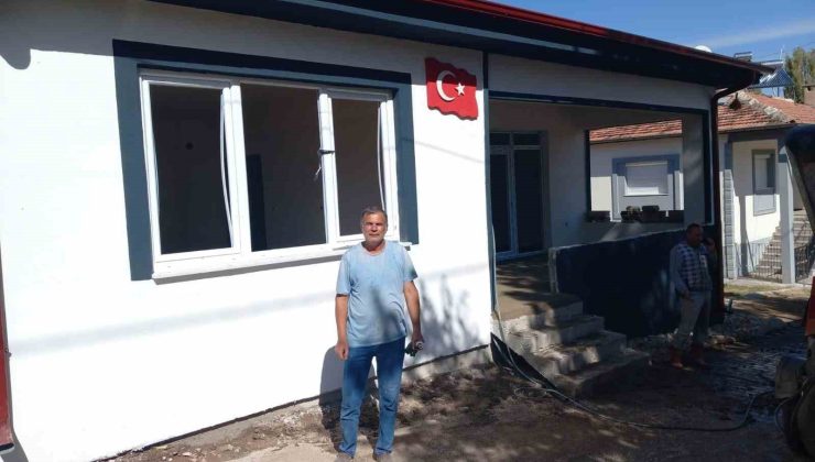 Develi’de ağır hasarlı evin yerinde dönüşümü sağlandı