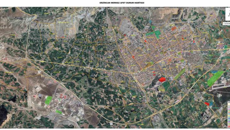 Erzincan’da afet ve acil durum için toplanma alanları belirlendi