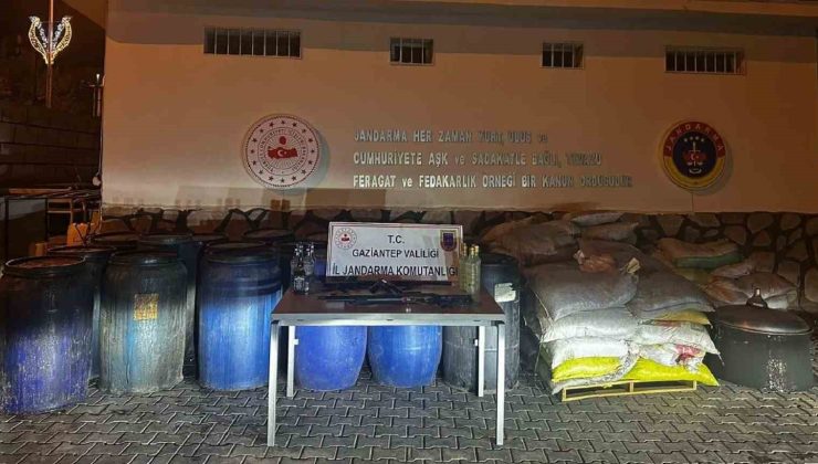 Gaziantep’te 4 bin 500 litre sahte alkol ele geçirildi