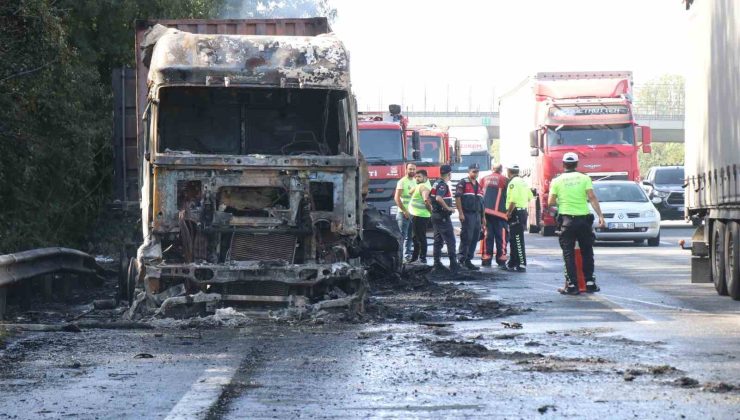 Kazada alev topuna dönen tırda ağır yaralanan sürücü 15 gün sonra hayatını kaybetti