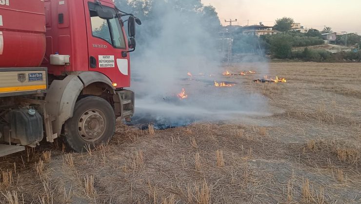 Kumlu’da anız yangını