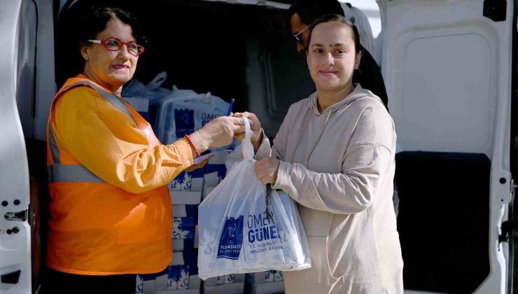 Kuşadası Belediyesi’nin süt desteği yüzleri güldürüyor