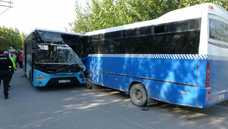 Malatya’da belediye otobüsü ile öğrenci servisi çarpıştı: 25 yaralı