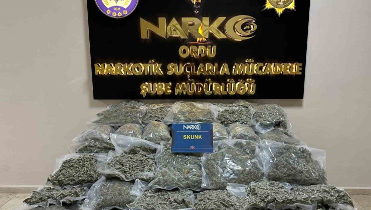 Ordu’da 285 bin kişiyi zehirleyecek uyuşturucu madde polis tarafından yakalandı: 2 tutuklama