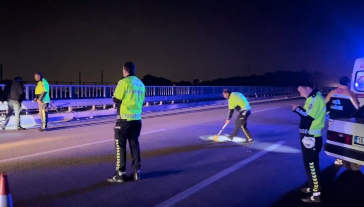 Otobanda yolun karşısına geçmek isteyen yayaya otomobil çarptı: 1 ölü