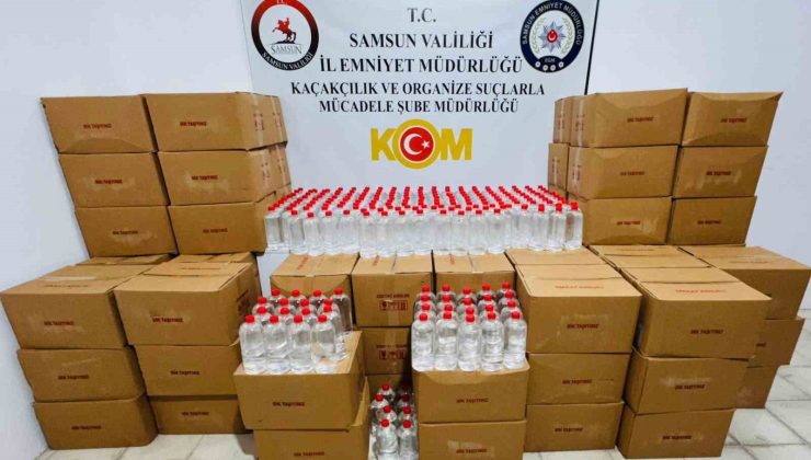 Samsun’da 3 ton kaçak etil alkol ele geçirildi