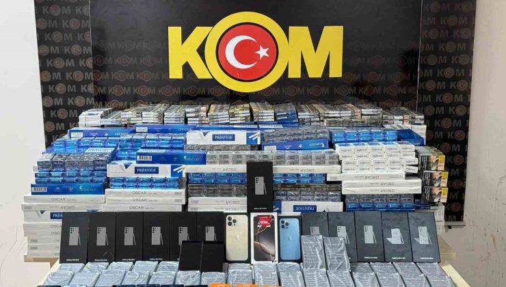 Viranşehir’de 85 kaçak cep telefonu ile 5 bin paket sigara ele geçirildi