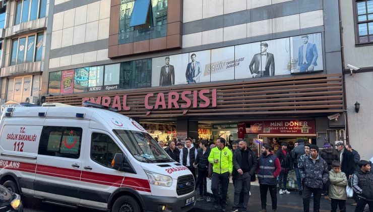 Alışveriş merkezinde kendini üçüncü kattan boşluğa bıraktı