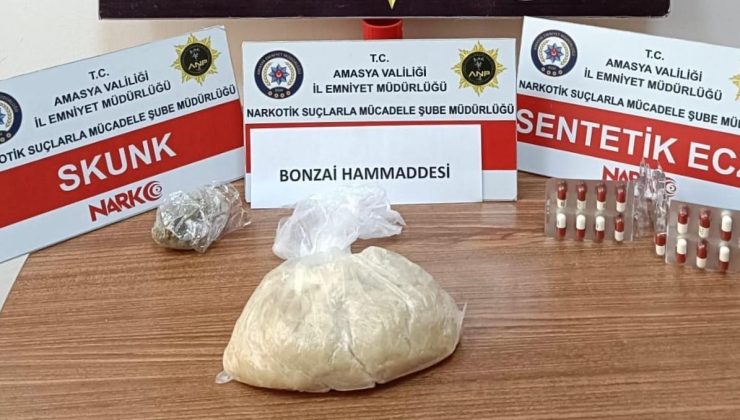 Amasya polisinden uyuşturucu operasyonu: 3 tutuklama