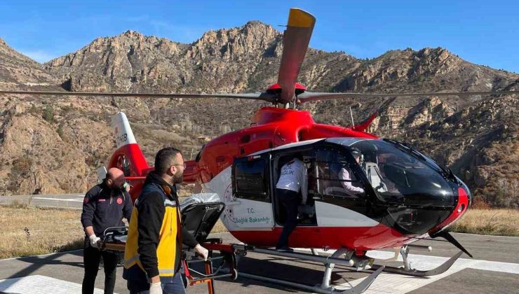 Ambulans helikopter 70 yaşındaki hasta için havalandı