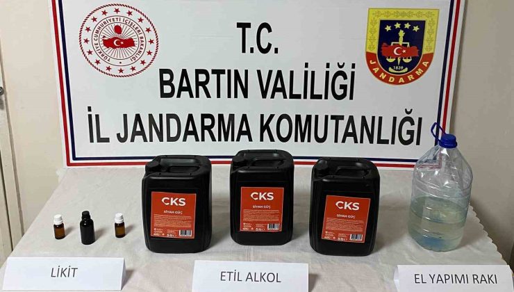 Bartın’da 15 litre etil alkol ele geçirildi