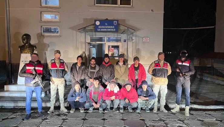 Bitlis’te termal kamerayla tespit edilen 10 göçmen yakalandı