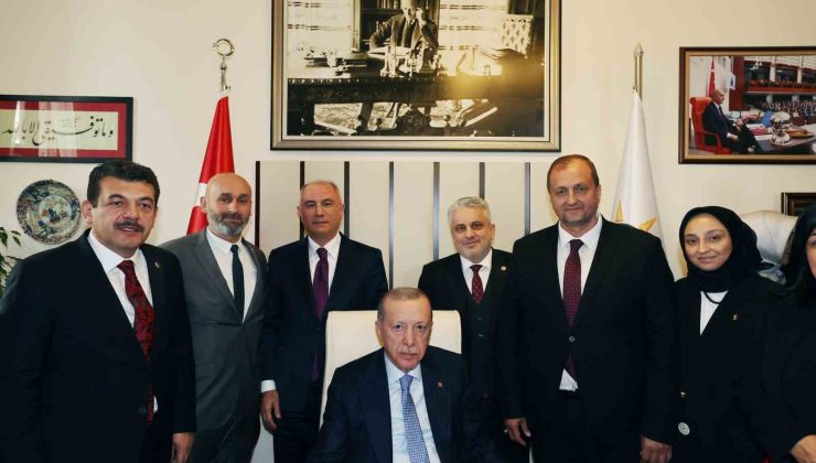 Cumhurbaşkanı Erdoğan, TBMM’de Başkan Usta’yı kabul etti