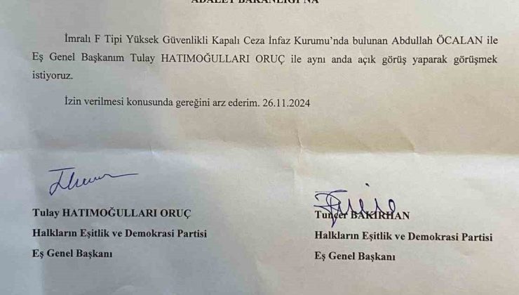 DEM Parti terörist başı Öcalan ile görüşmek için Adalet Bakanlığı’na yazılı başvuru yaptı