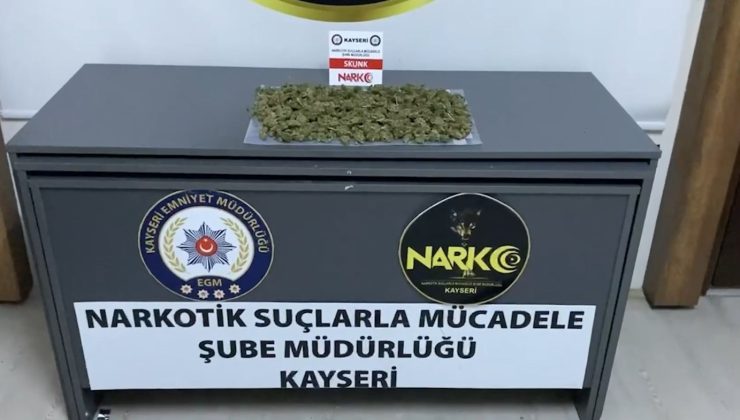 Kayseri’de 1 kilo uyuşturucu ele geçirildi