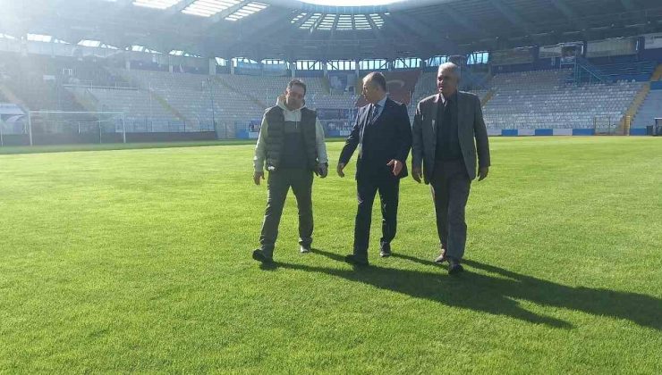 Kazım Karabekir Stadı’nın zemini göz kamaştırıyor