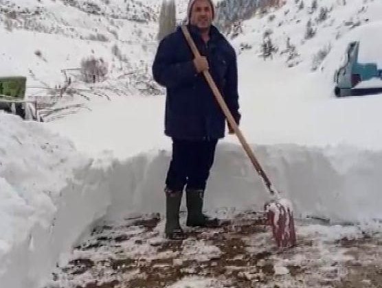 Köyde mahsur kalan vatandaştan belediyeye çağrı