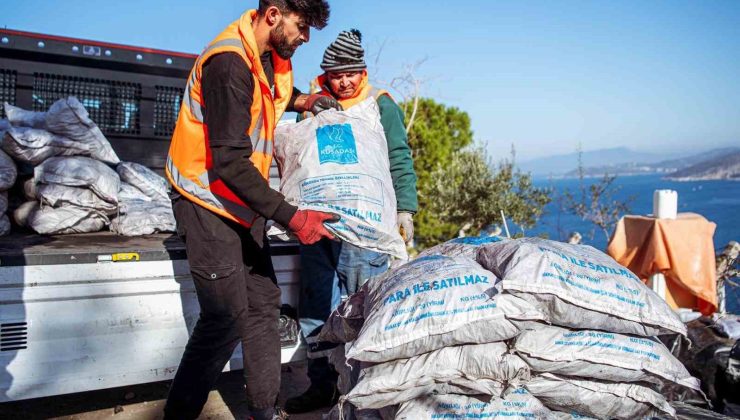 Kuşadası Belediyesi’nin yakacak yardımı başladı