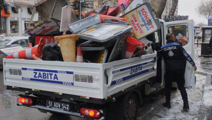 Niğde Belediyesi’nden kaldırım işgaline geçit yok