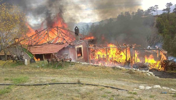 Otları yakmak isterken evi yandı: Yaşlı adam yaralandı