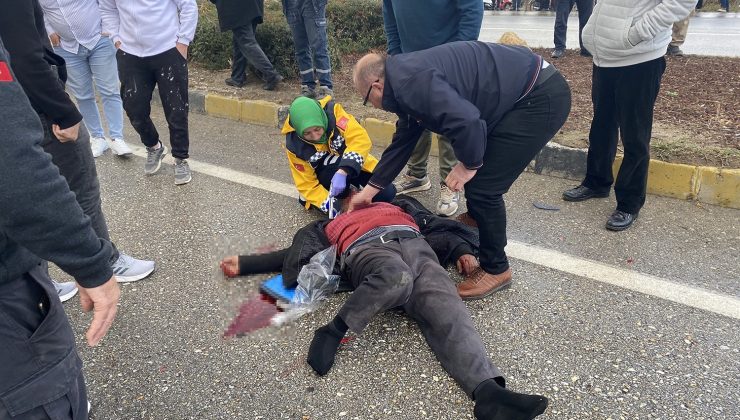 Otomobil üç tekerlekli elektrikli bisiklete çarptı: 1 ağır yaralı