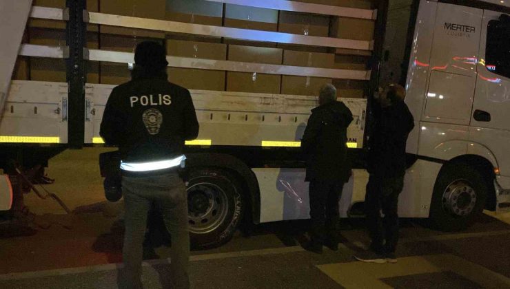 PTS alarmı veren tır polisi harekete geçirdi